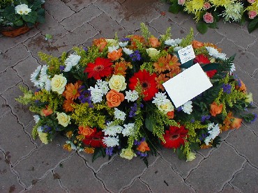 Coussin, raquette de fleurs coupées A  Coussin, raquette de fleurs coupées A