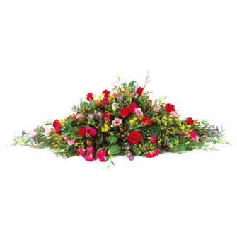 Coussin, raquette de fleurs coupées B  Coussin, raquette de fleurs coupées B