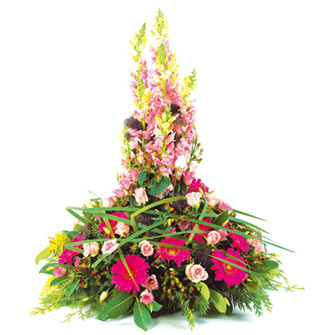 Livraison fleurs deuil - Arrangement en fleurs coup�es B
