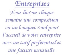 Abonnement floral entreprises et particuliers