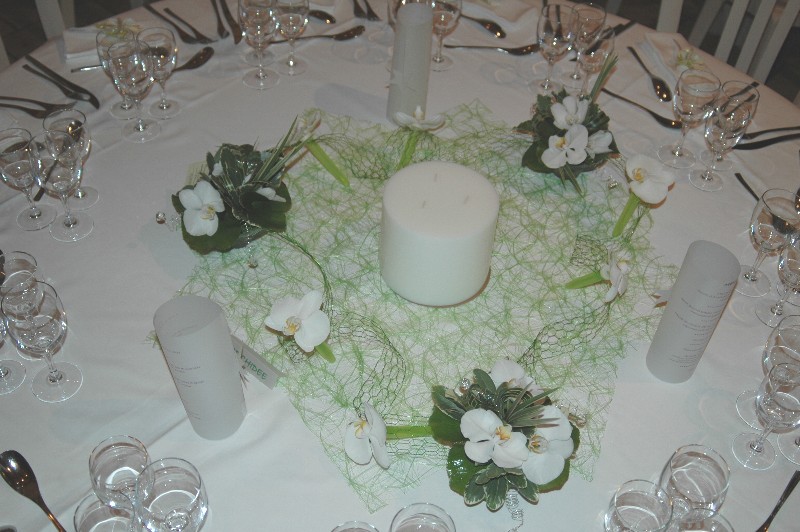 Décoration de la salle de réception.