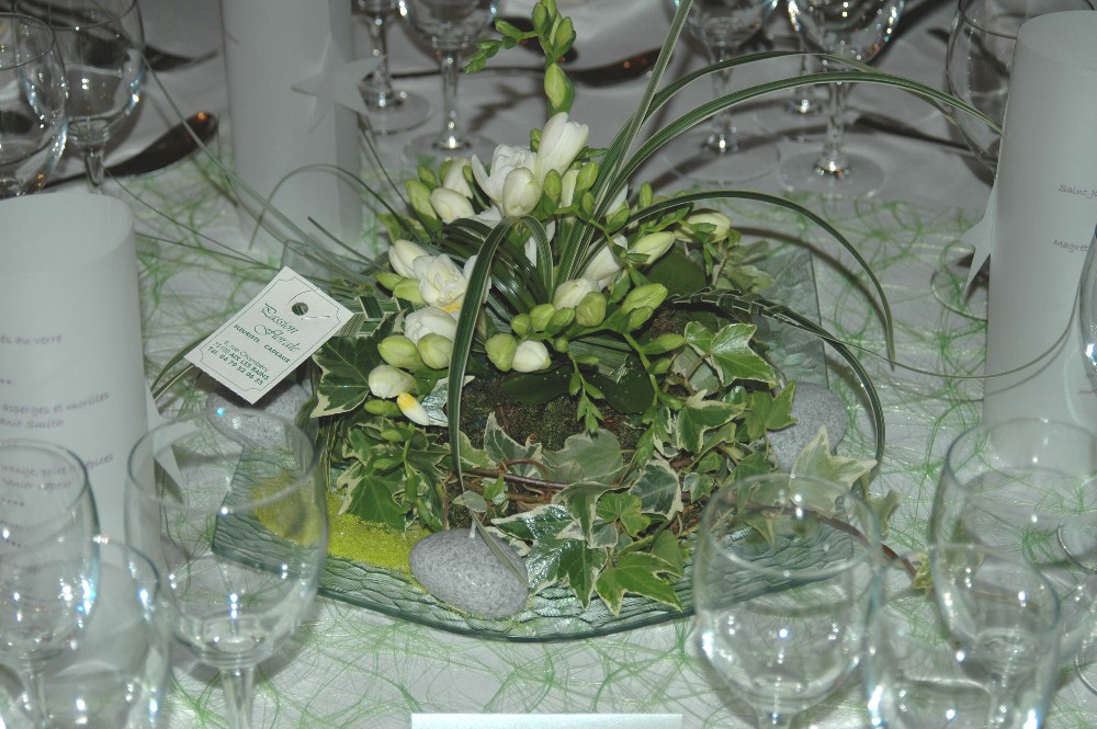Décoration de la salle de réception.