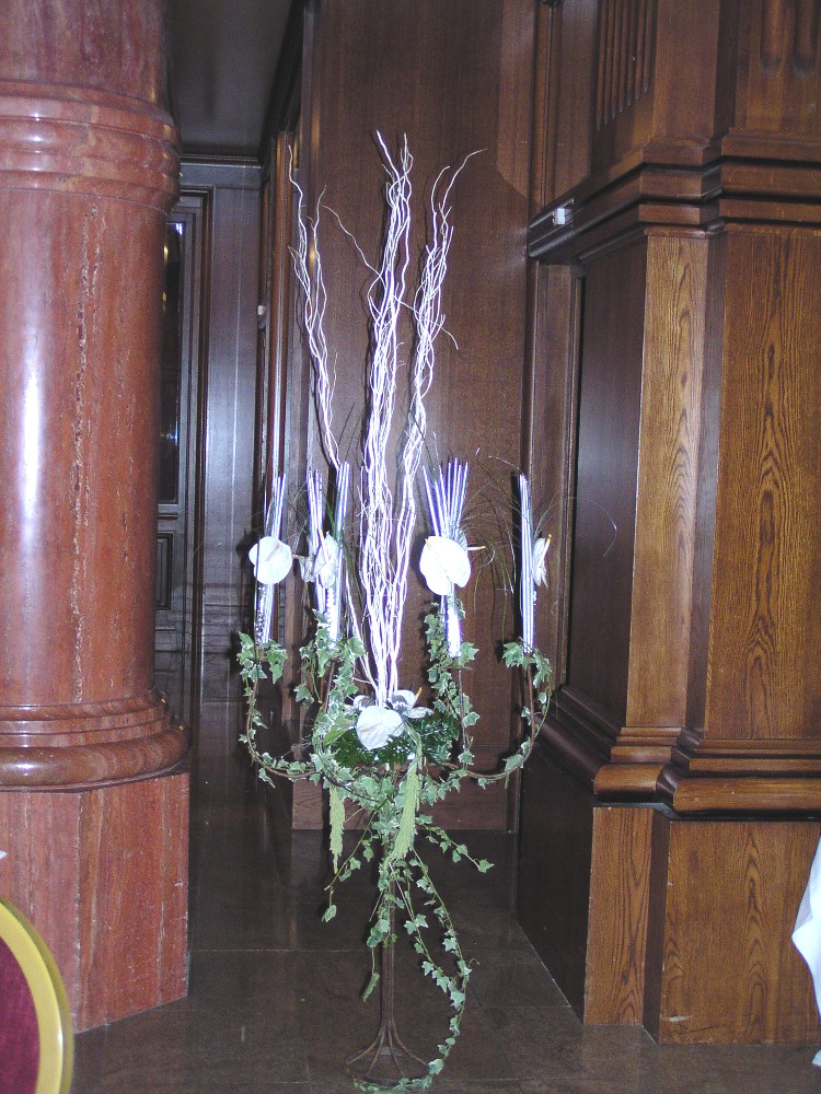 Décoration de la salle de réception.