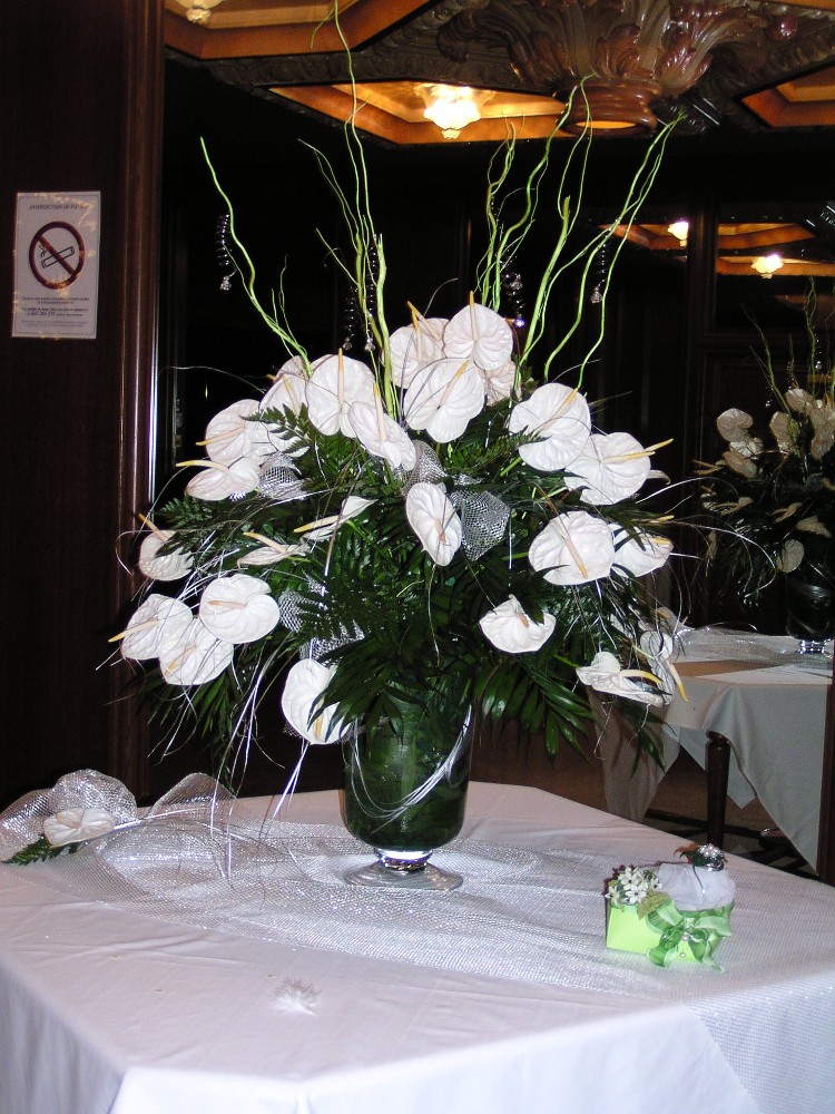 Décoration de la salle de réception.