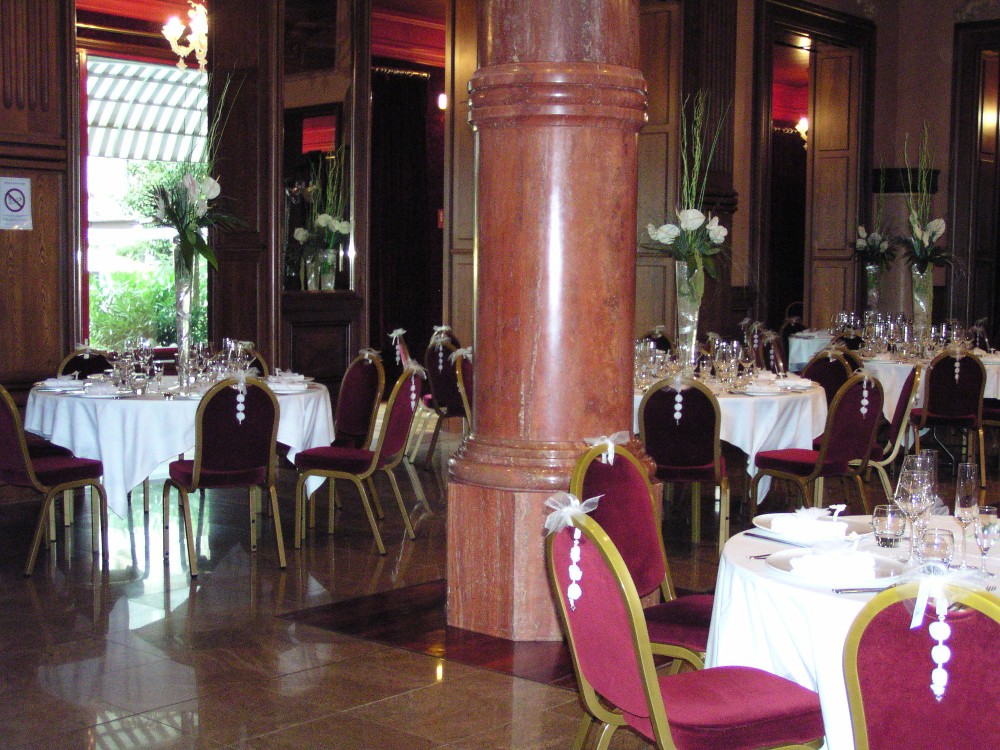 Décoration de la salle de réception.