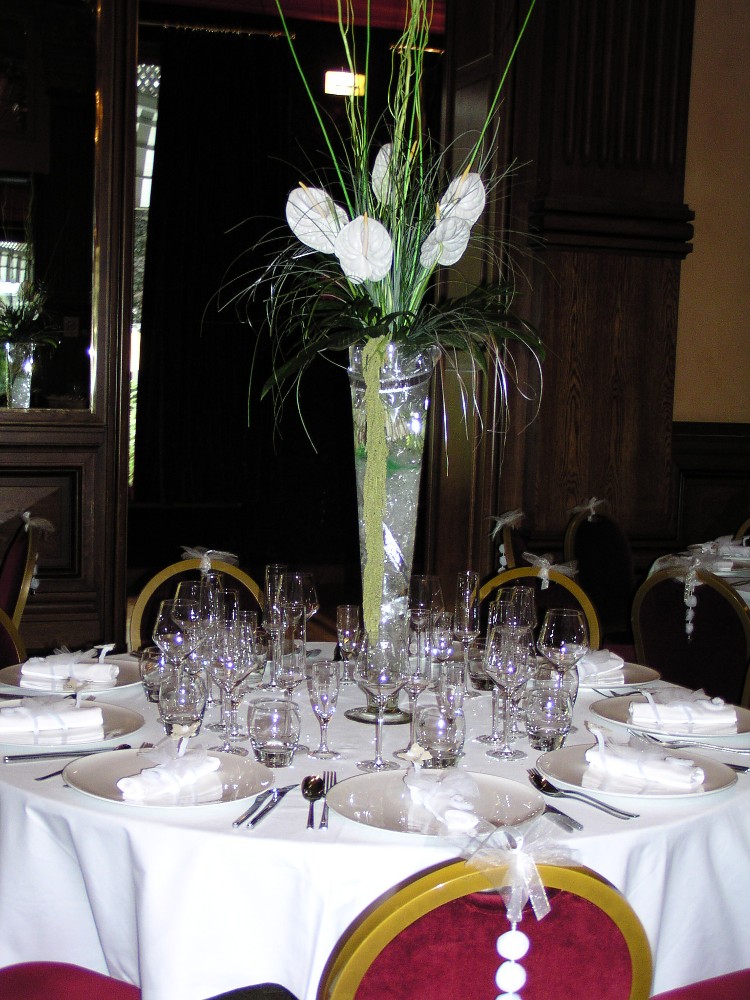 Décoration de la salle de réception.